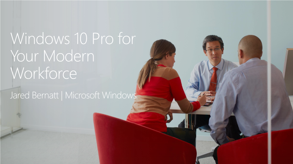 Windows 10 Security for Your Modern Workforce FSI Through Partner