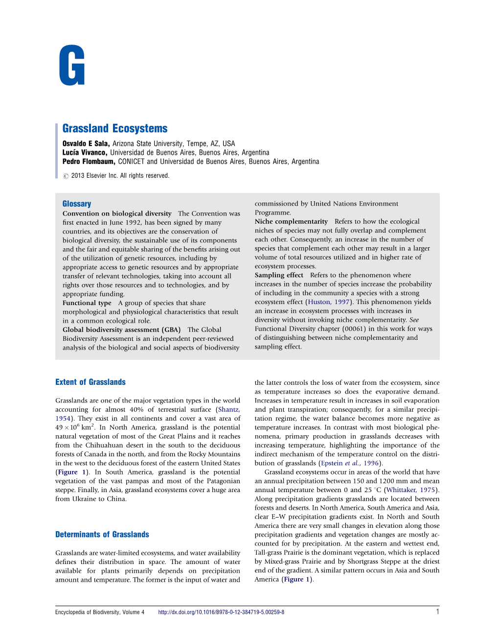 Grassland Ecosystems