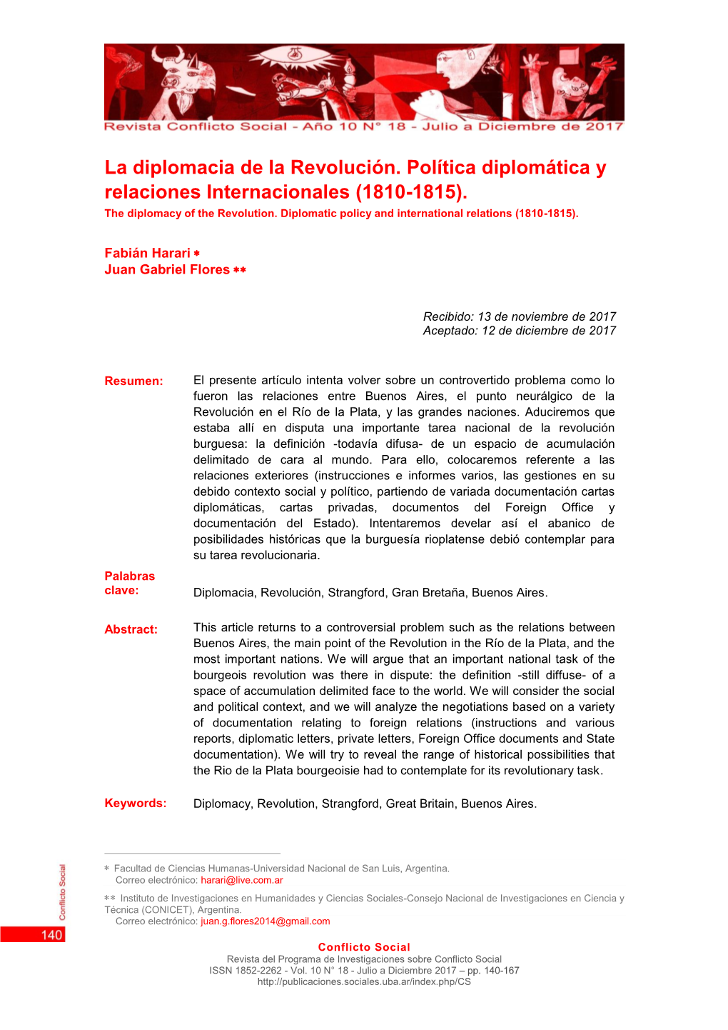 La Diplomacia De La Revolución. Política Diplomática Y Relaciones Internacionales (1810-1815)