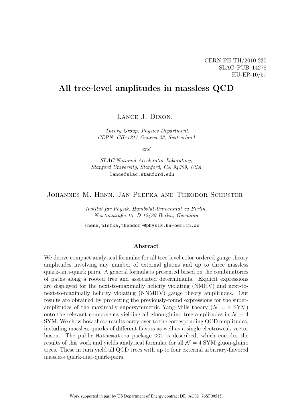 All Tree-Level Amplitudes in Massless QCD