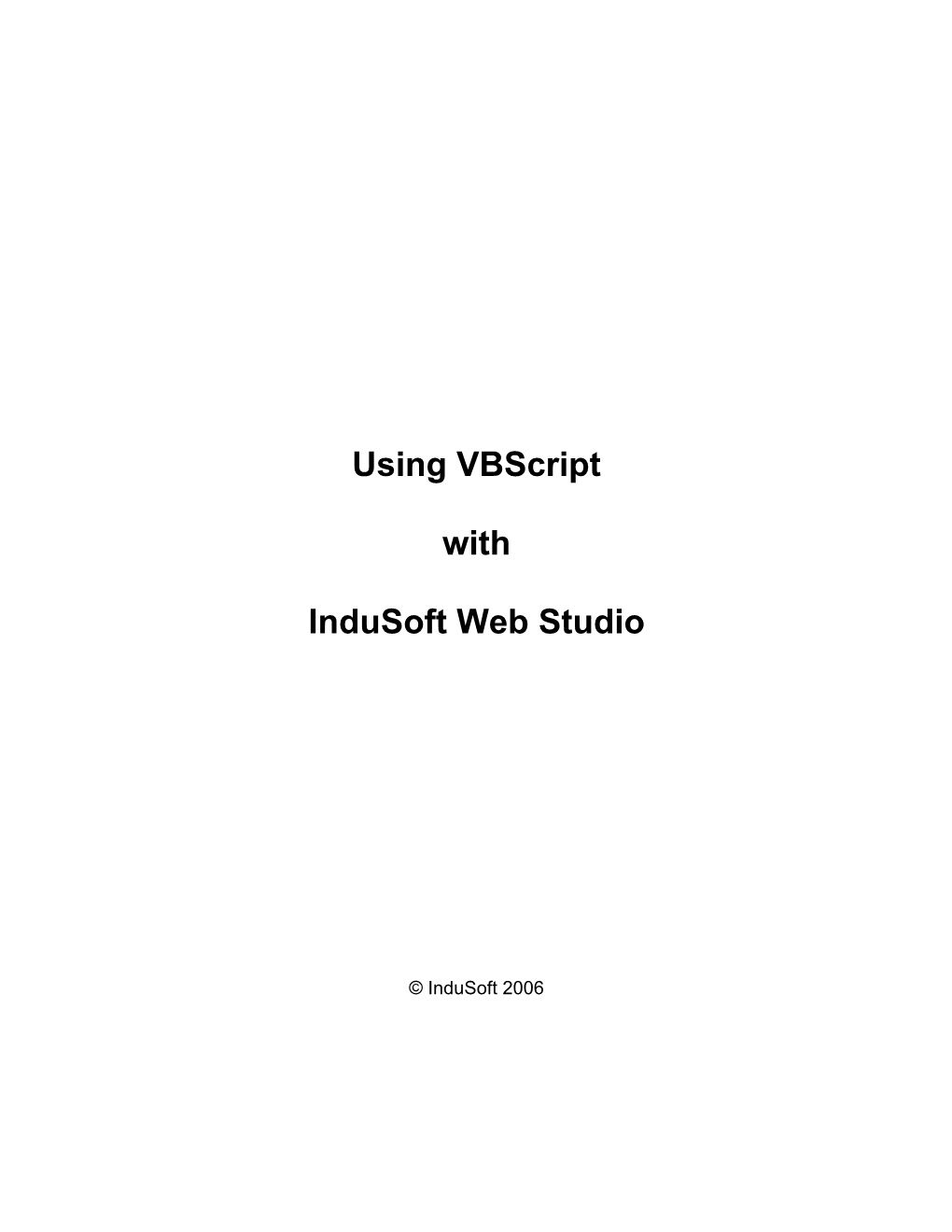 Using Vbscript with Indusoft Web Studio