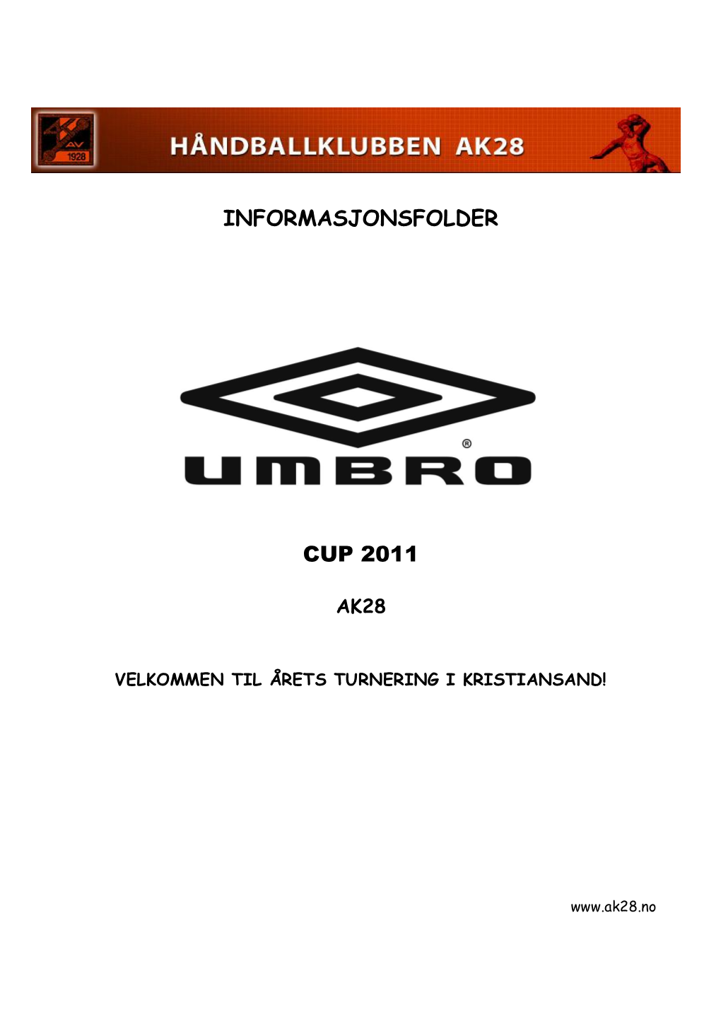 Informasjonsfolder Cup 2011