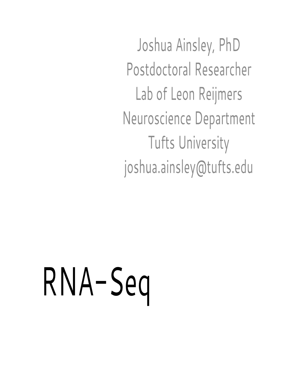 RNA-Seq Day Two