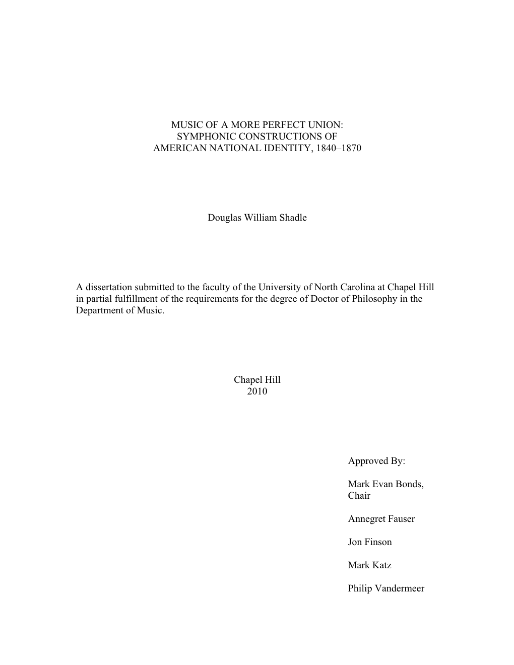 Symphonic Constructions of American National Identity, 1840–1870