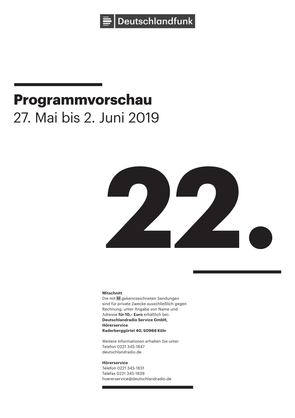 Programmvorschau 27