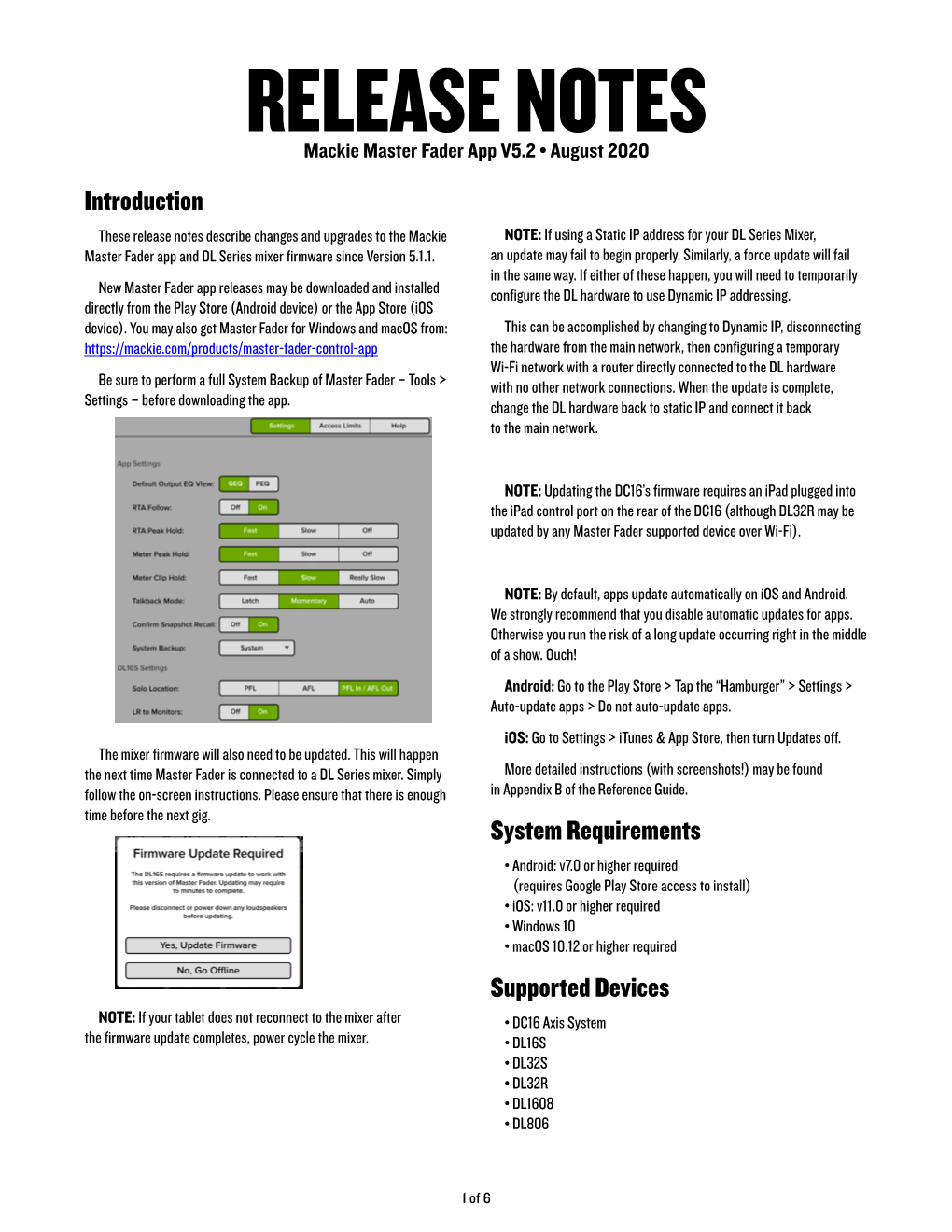 Master Fader 5.2 Release Notes