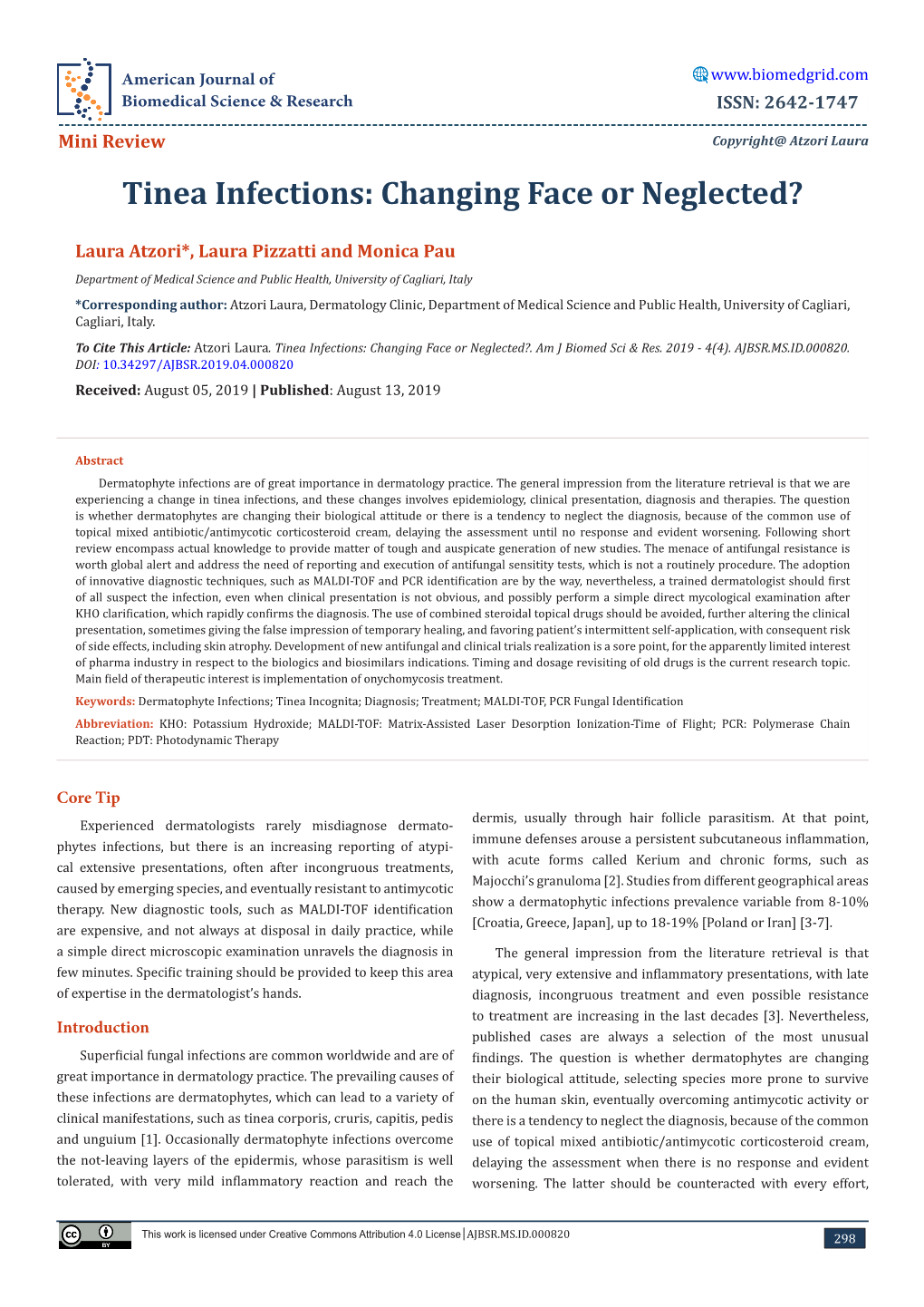 Tinea Infections: Changing Face Or Neglected?