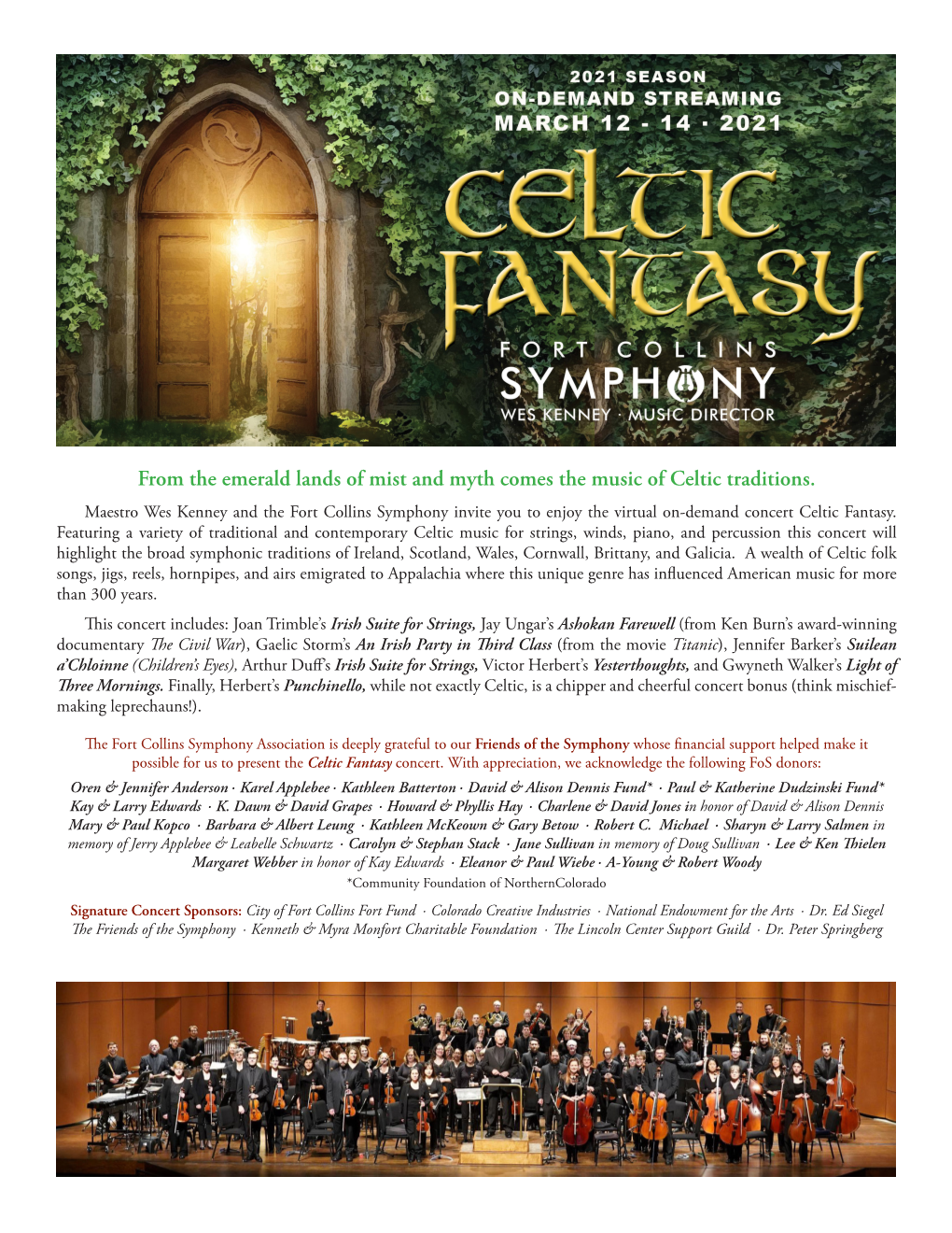 From the Emerald Lands of Mist and Myth Comes the Music of Celtic Traditions