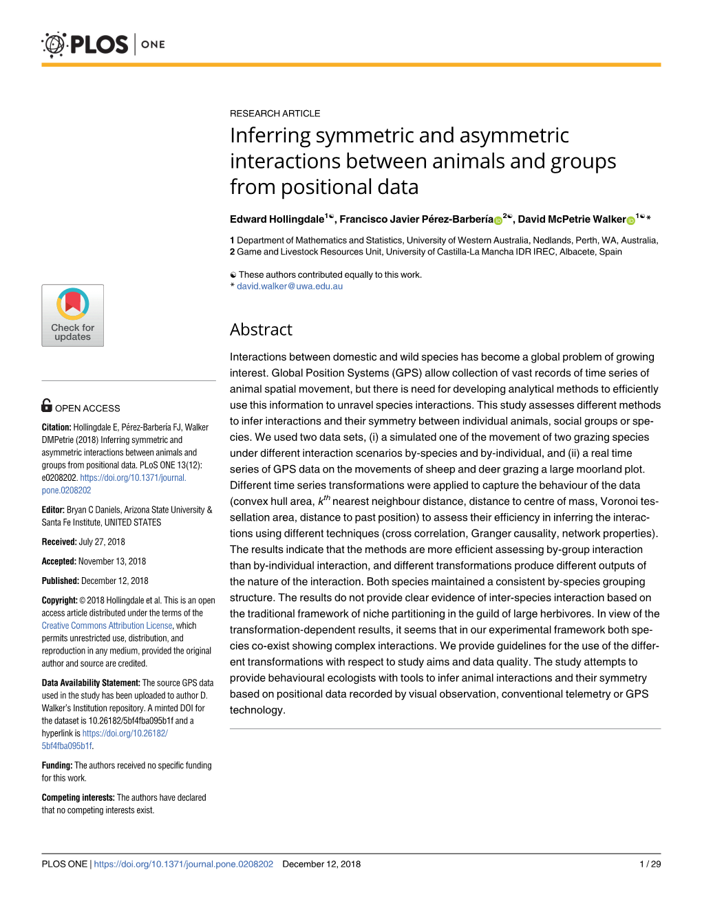 Inferring Symmetric and Asymmetric Interactions Between Animals and Groups from Positional Data