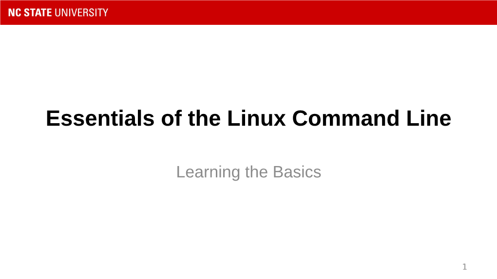 Essentials of the Linux Command Line