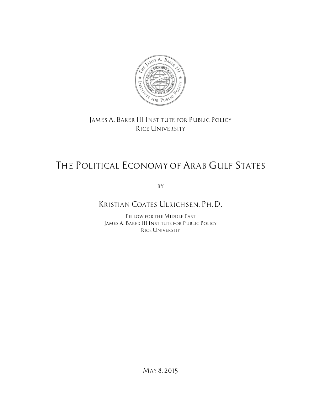 The Political Economy of Arab Gulf States-RS-Lh-KCU