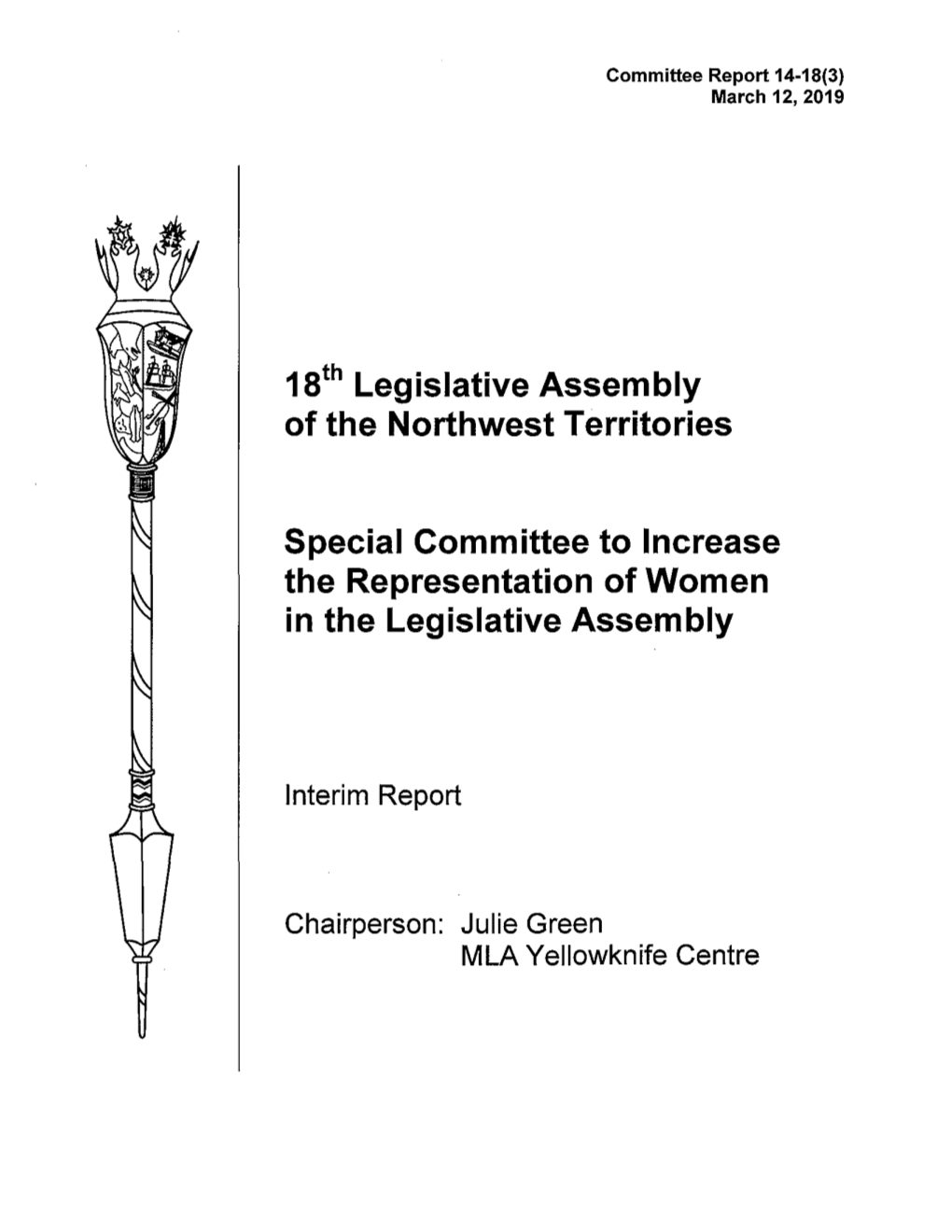 1 Ath Legislative Assembly of the Northwest Territories Special