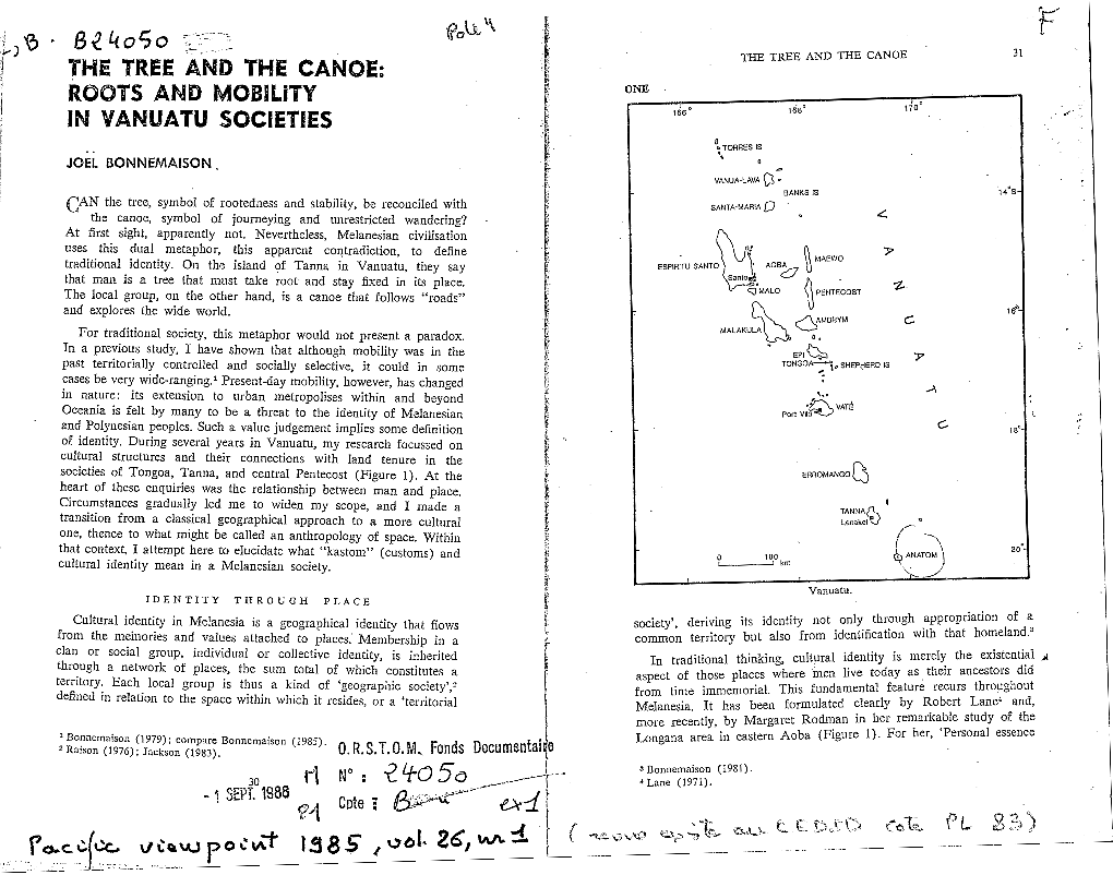 The Tree and the Canoe : Roots and Mobility in Vanuatu Societies