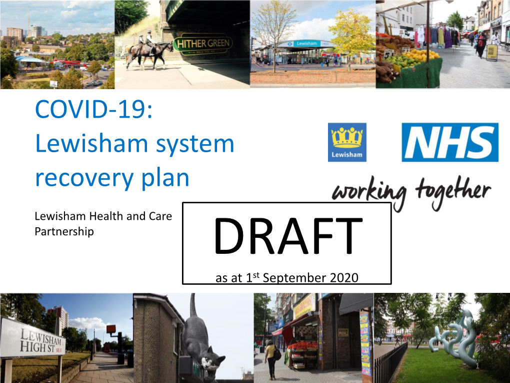 COVID-19: SEL System Recovery Plan Lewisham Borough