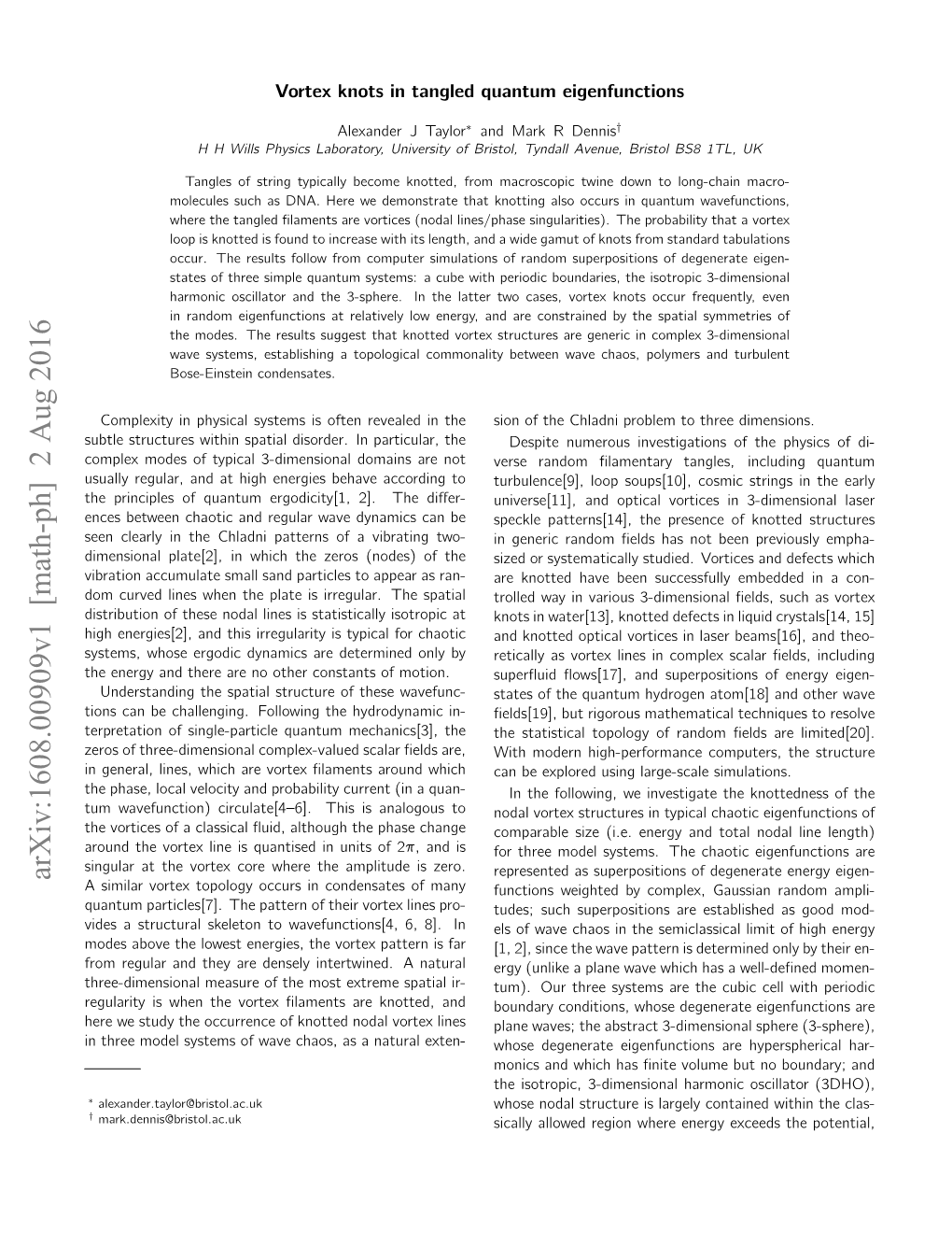 Vortex Knots in Tangled Quantum Eigenfunctions