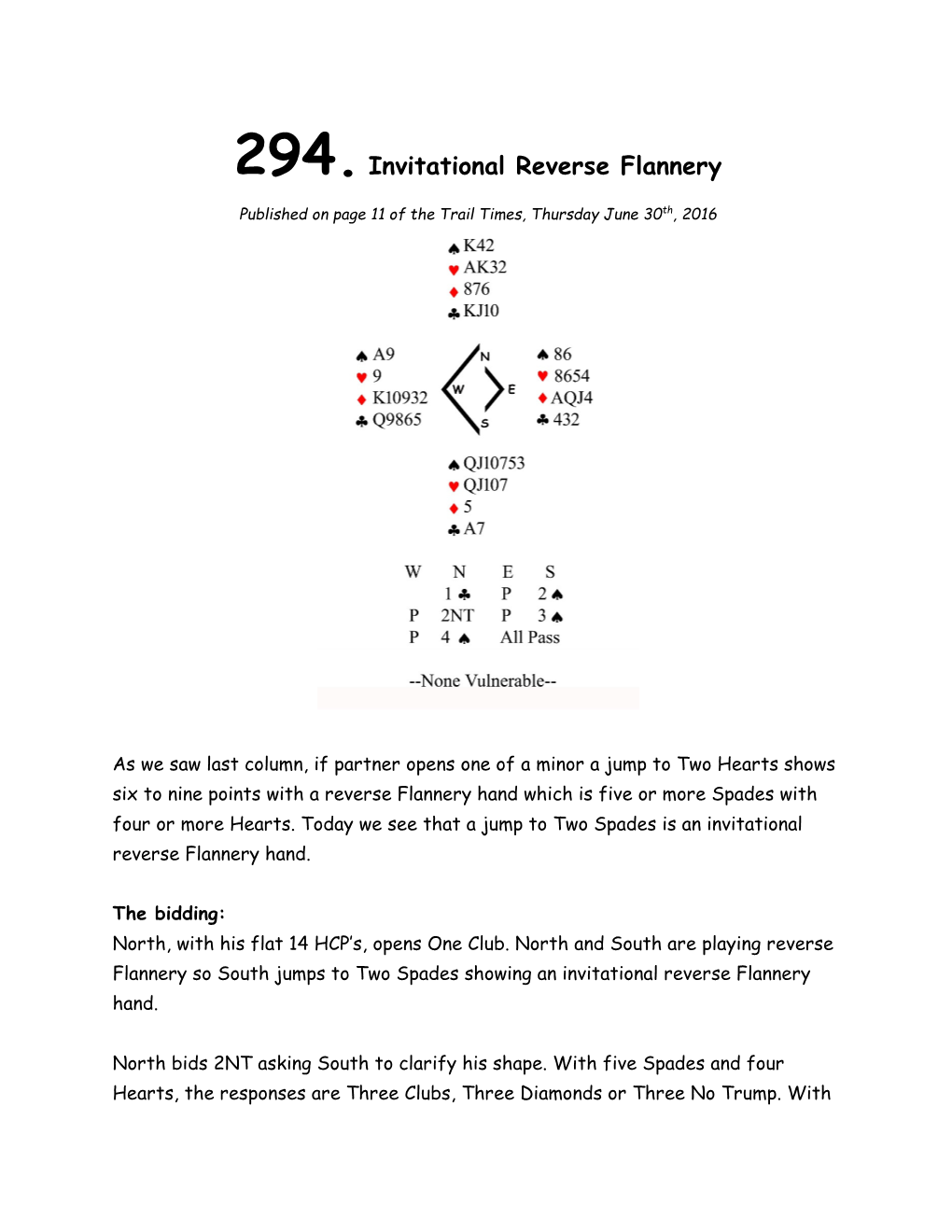 294.Invitational Reverse Flannery