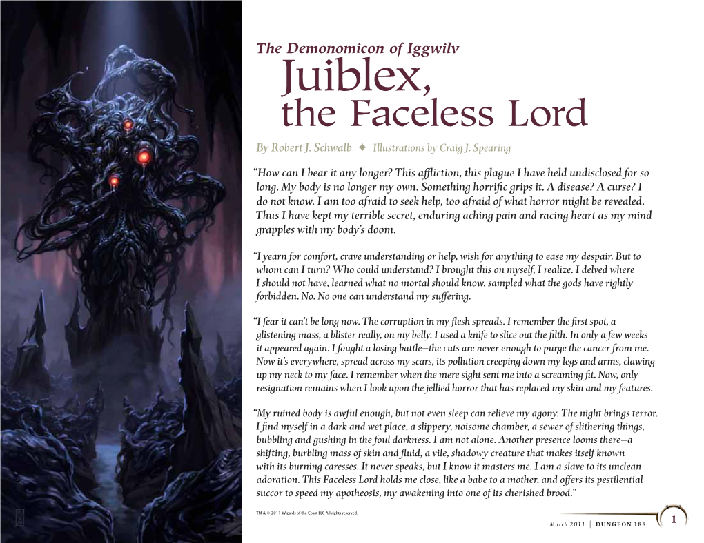 The Demonomicon of Iggwilv Juiblex, the Faceless Lord by Robert J