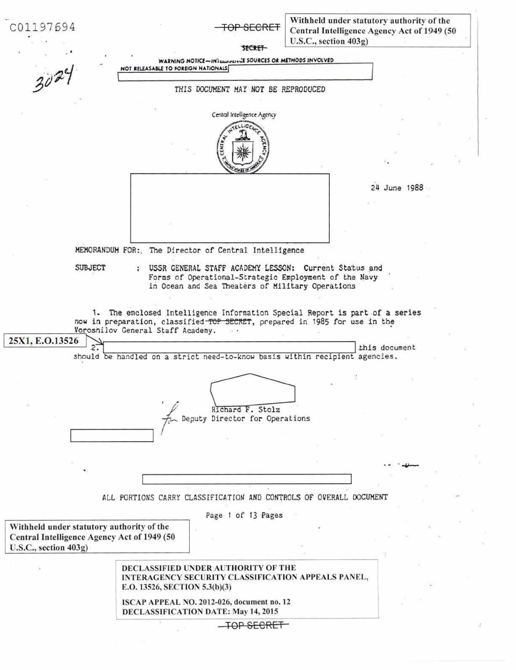 USSR General Staff Academy Lesson: Current Status and Forms