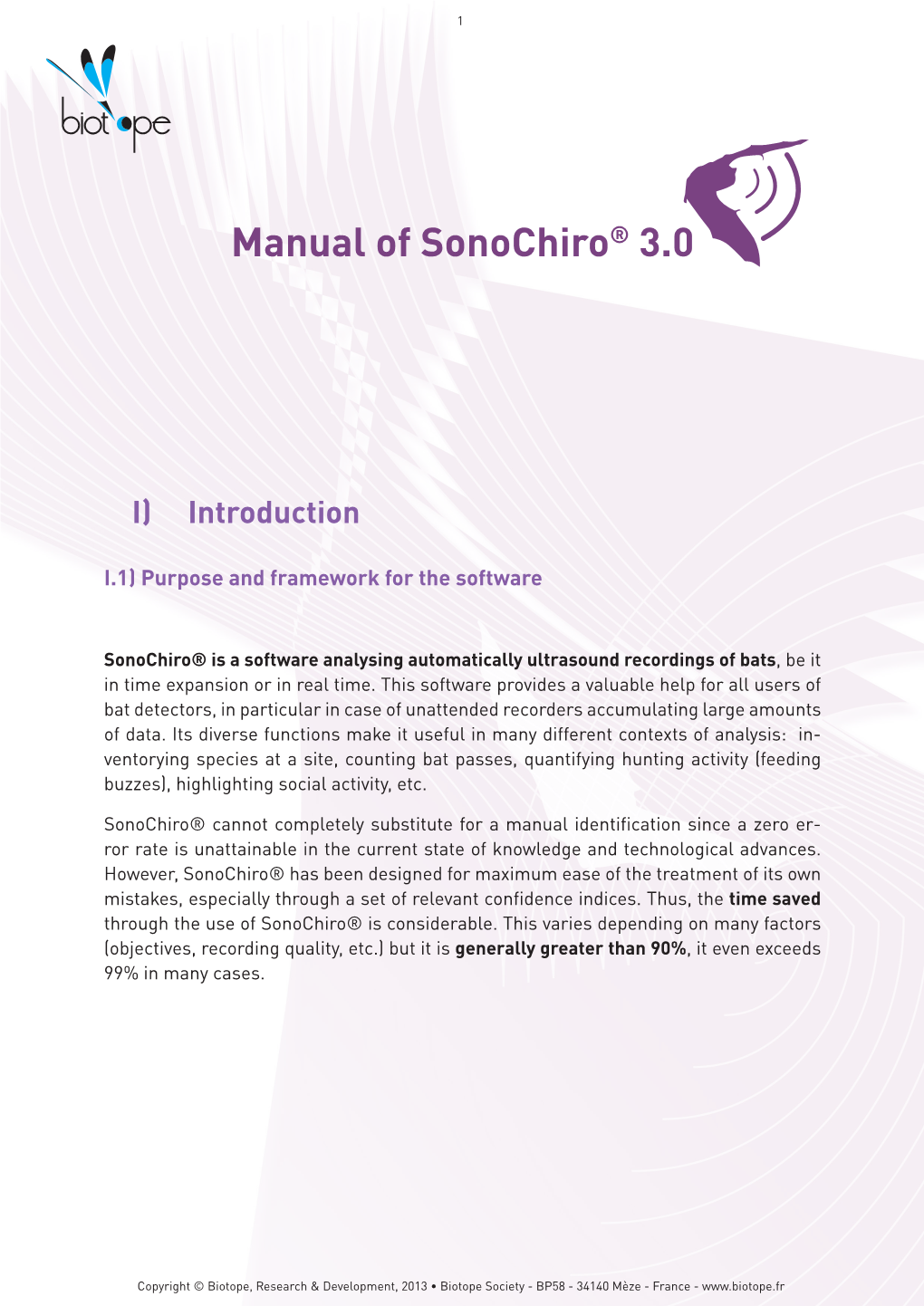 Manual of Sonochiro® 3.0