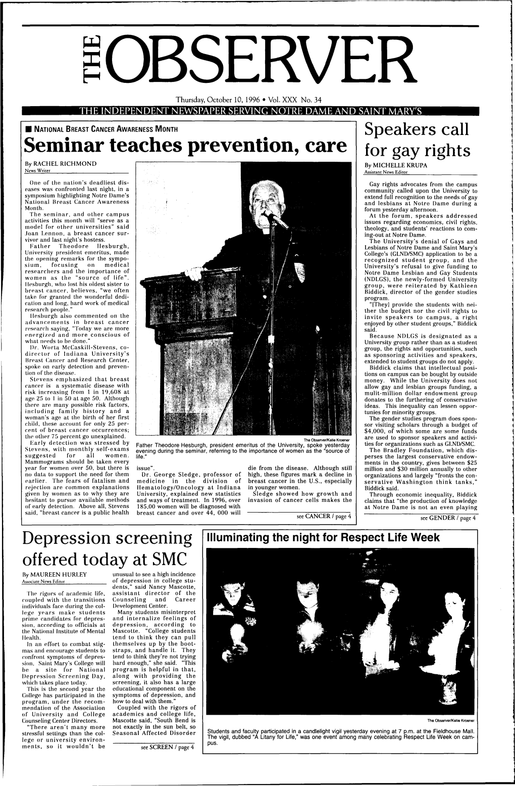 Seminar Teaches Prevention, Care for Gay Rights by RACHEL RICHMOND by MICHELLE KRUPA News Writer Assistant News Editor