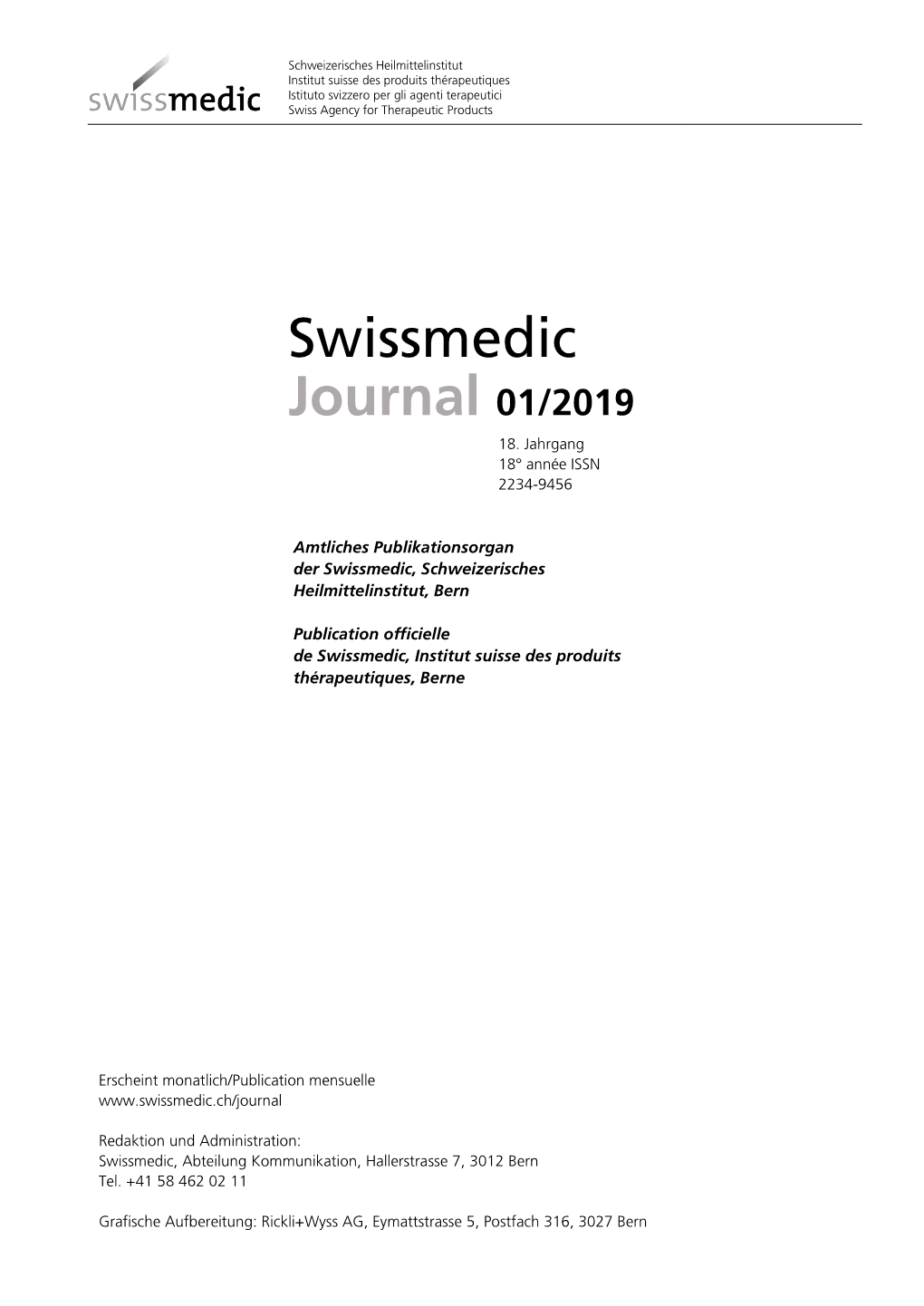 Swissmedic Journal 01 2019