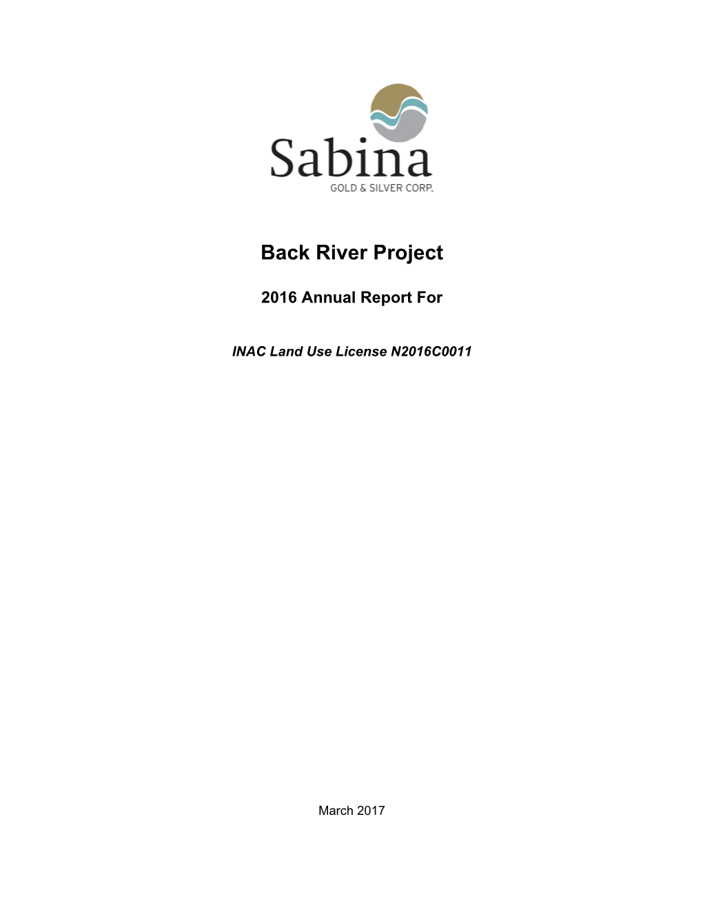 Back River Project
