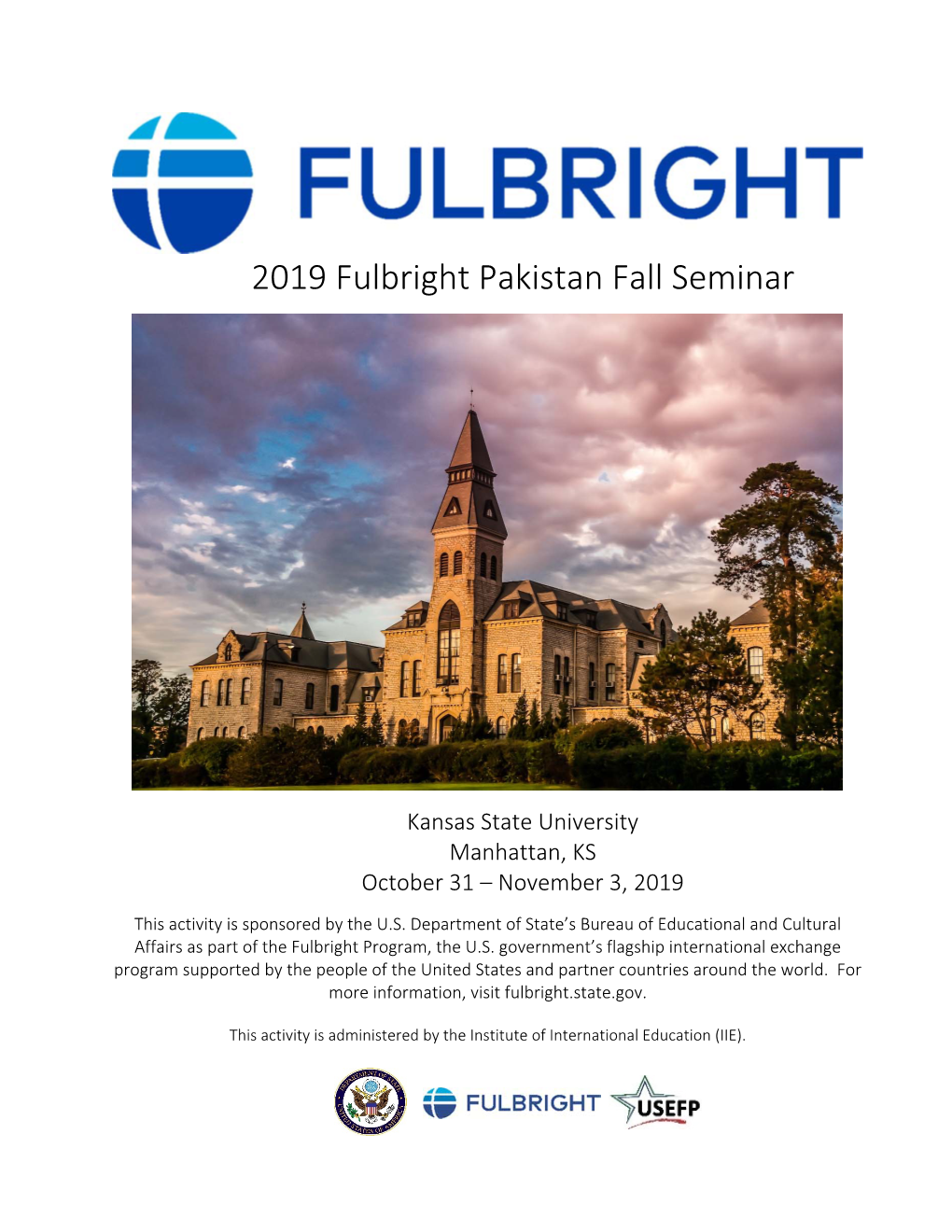2019 Fulbright Pakistan Fall Seminar Booklet