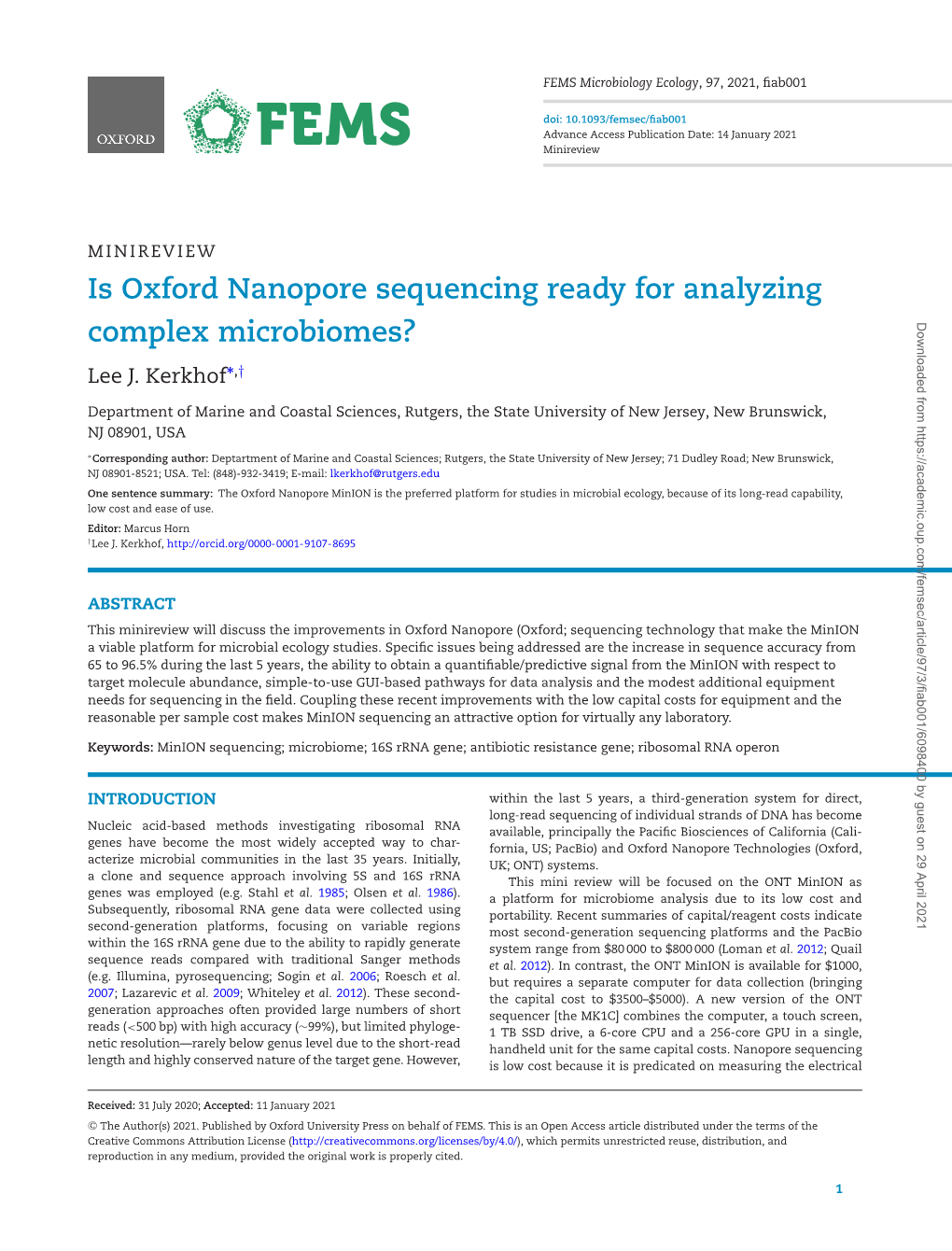 Is Oxford Nanopore Sequencing Ready for Analyzing Complex Microbiomes?