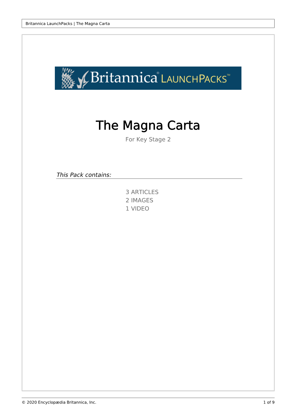 The Magna Carta