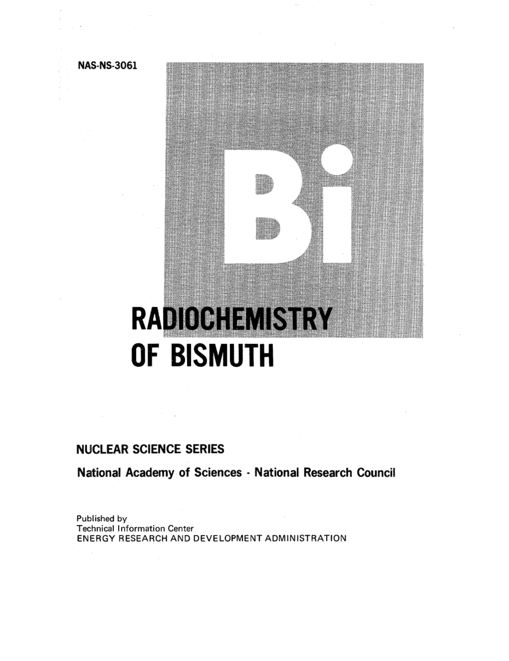 The Radiochemistry of Bismuth