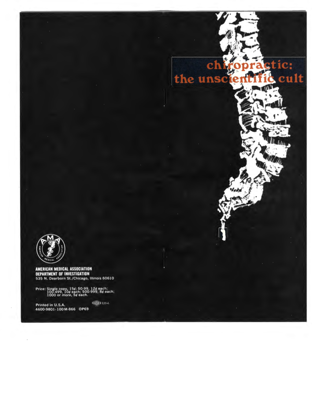 Chiropractic: the Unscientific Cult