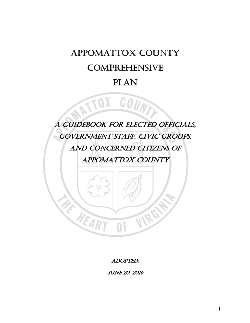 Appomattox County Comprehensive Plan