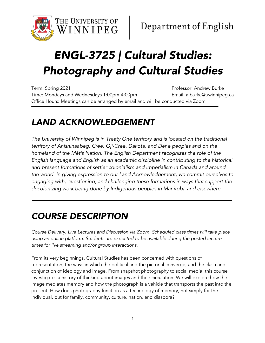 Cultural Studies: Photography and Cultural Studies