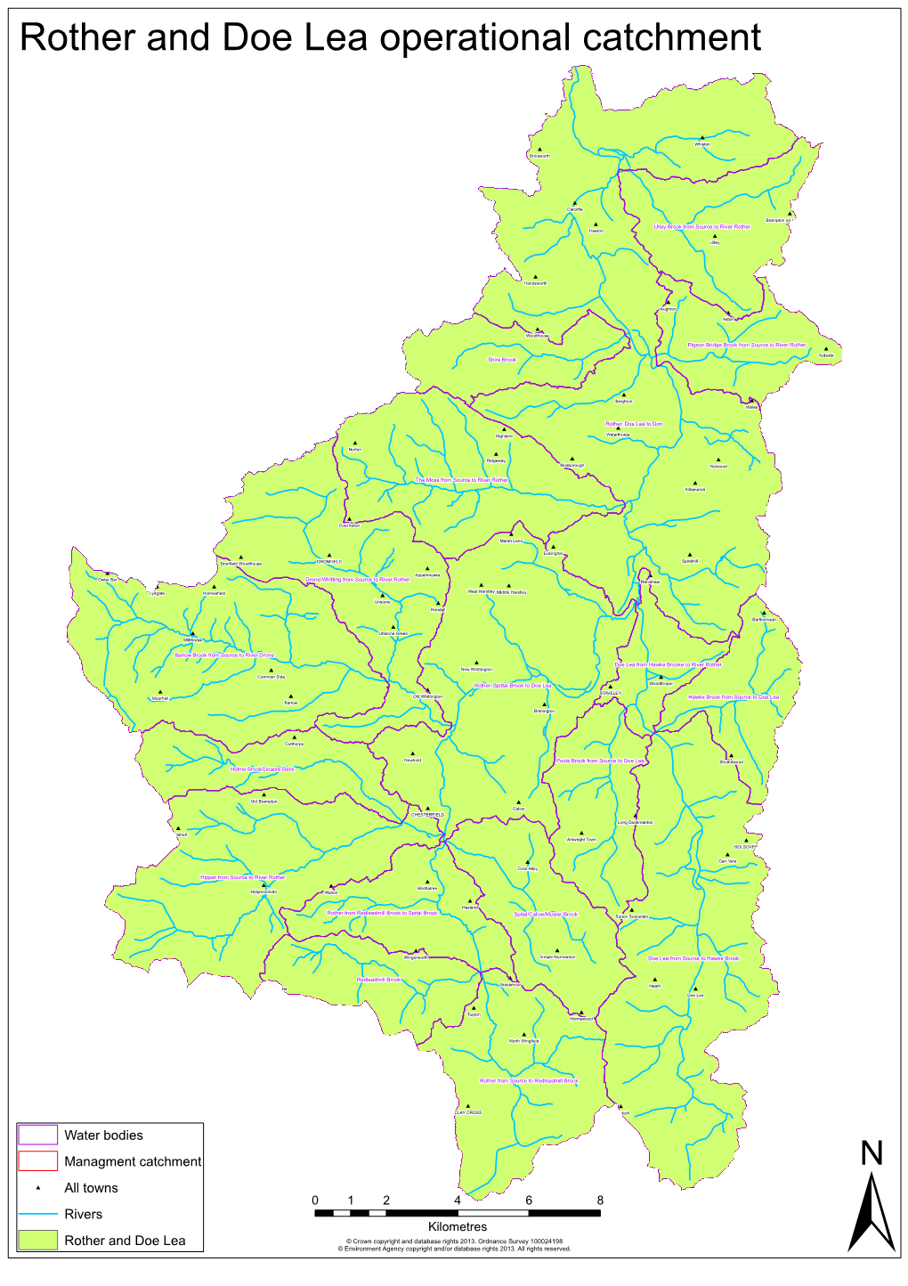 Water Bodies Managment Catchment All Towns Rivers Rother and Doe