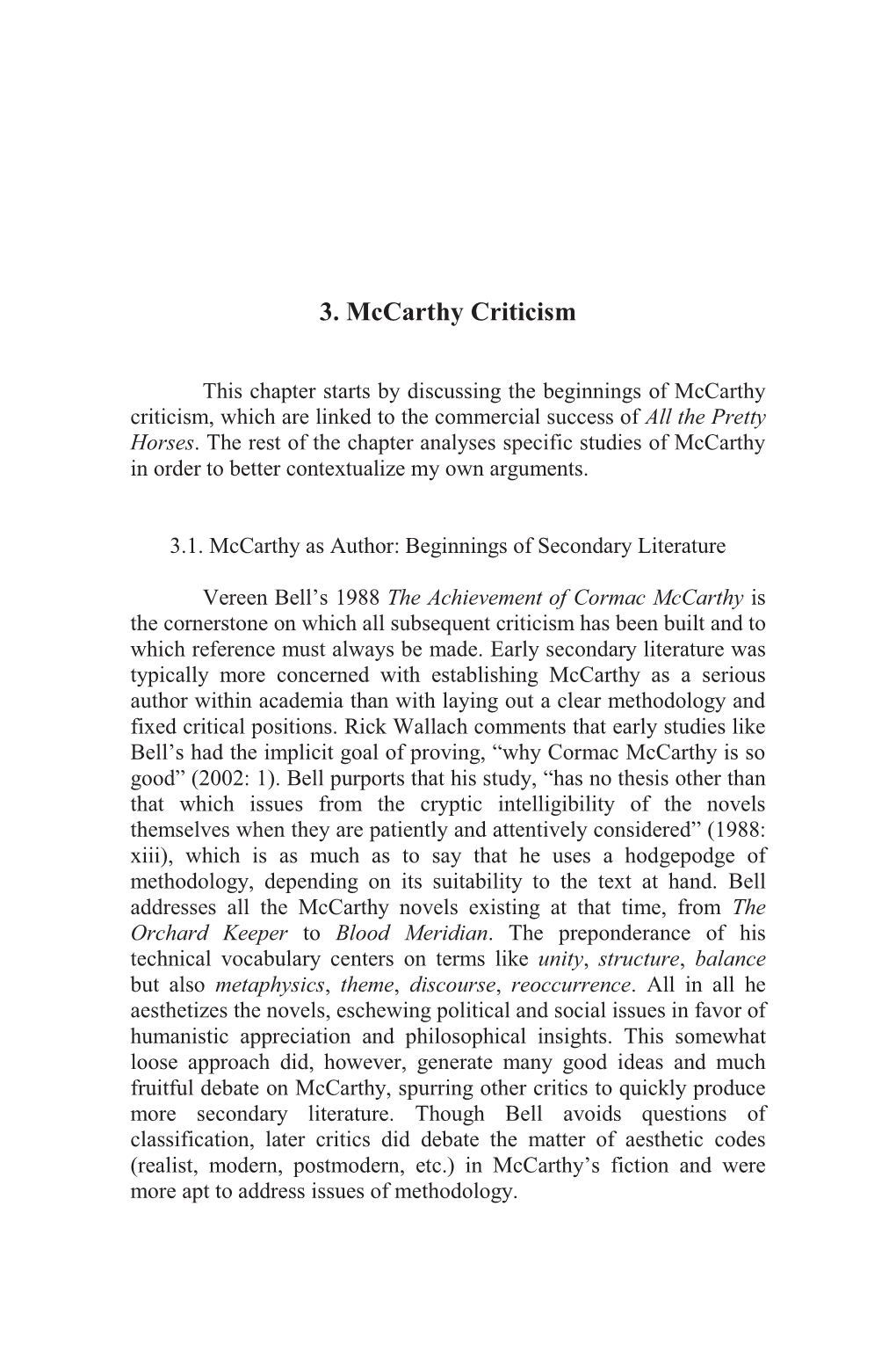 3. Mccarthy Criticism