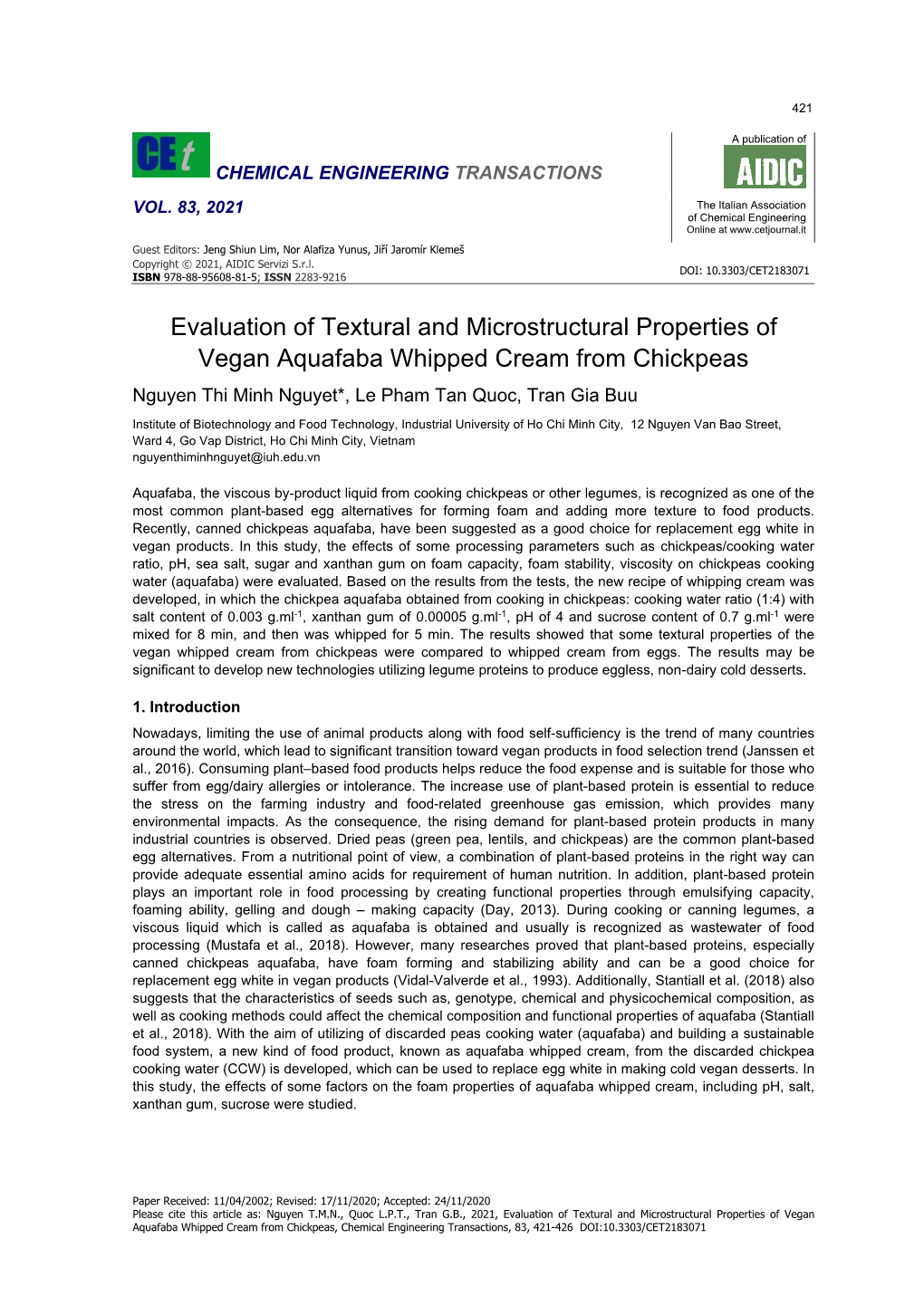 Evaluation of Textural and Microstructural Properties of Vegan