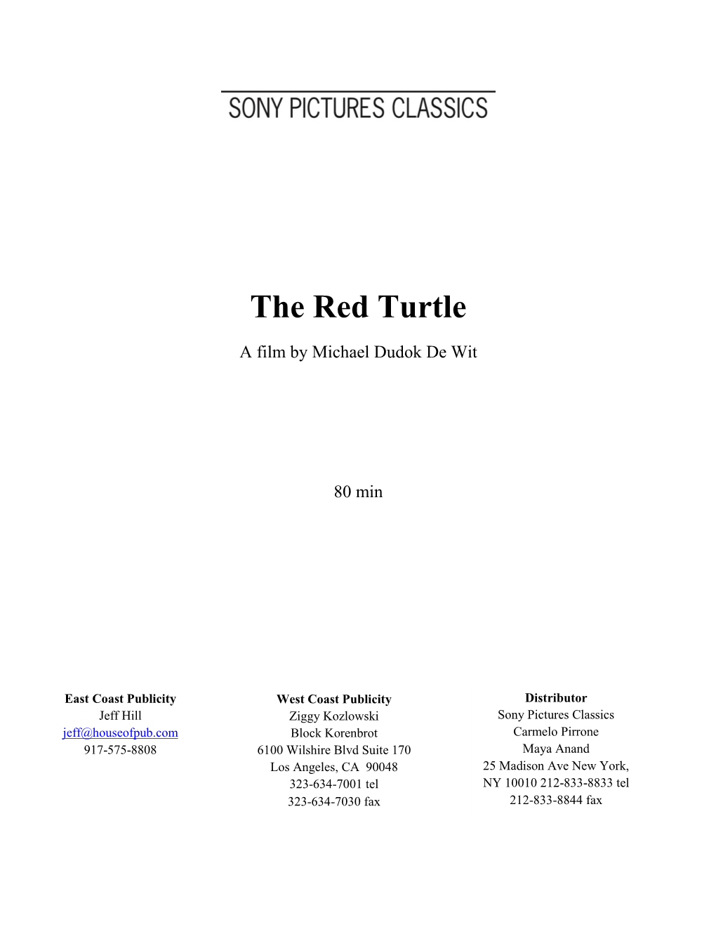 The Red Turtle