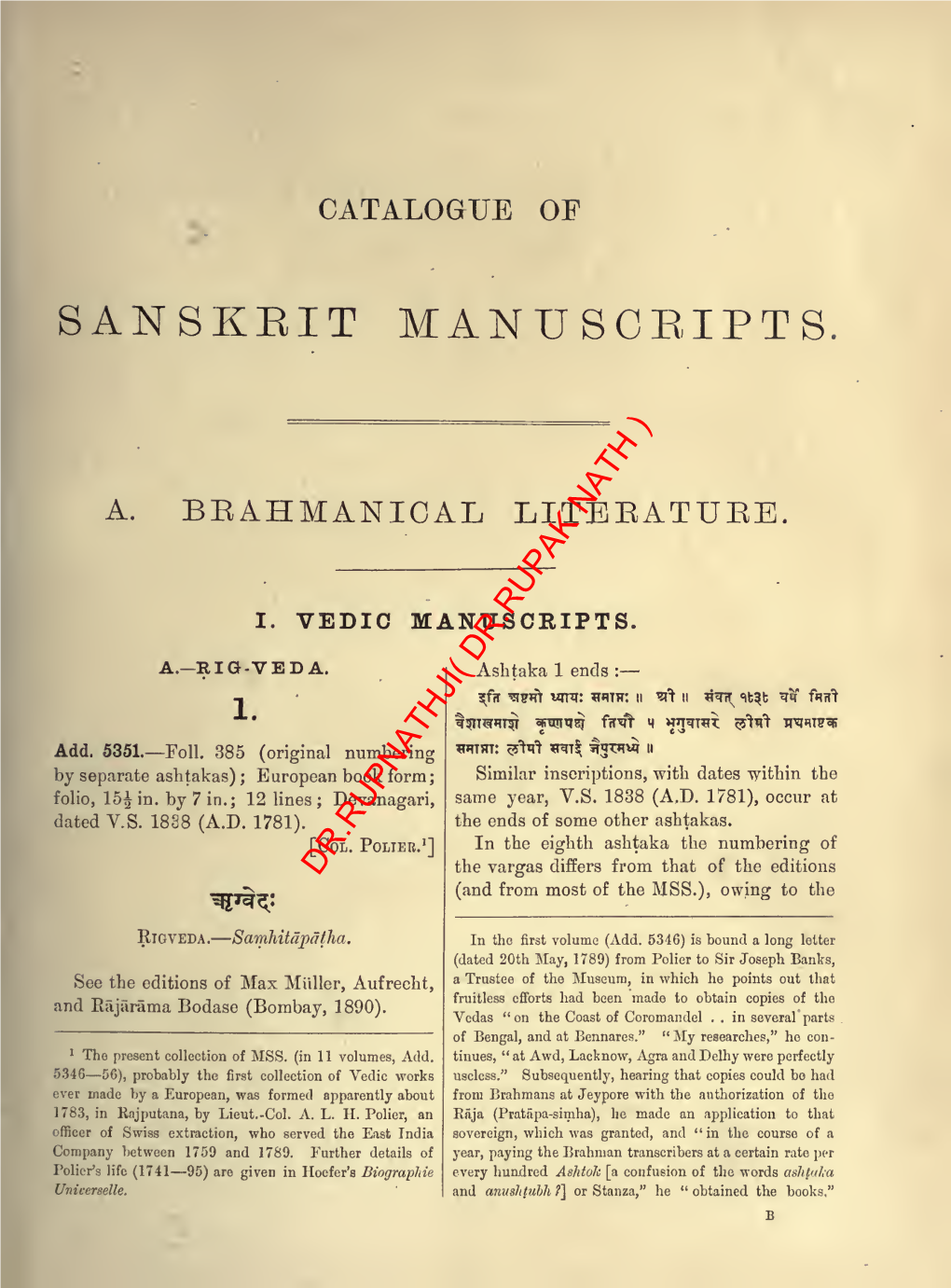 Sanskrit Manuscripts