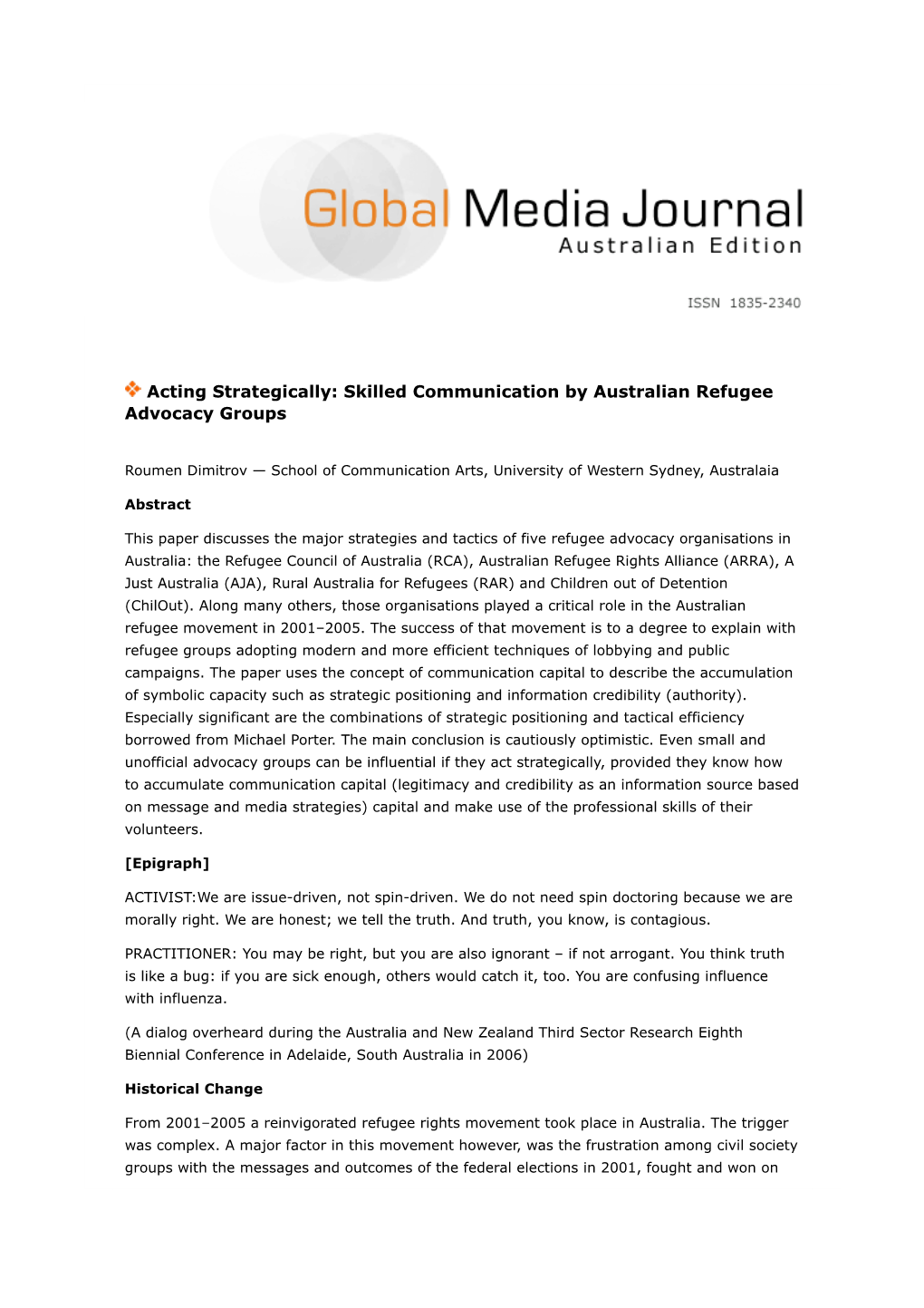 Global Media Journal © 2008