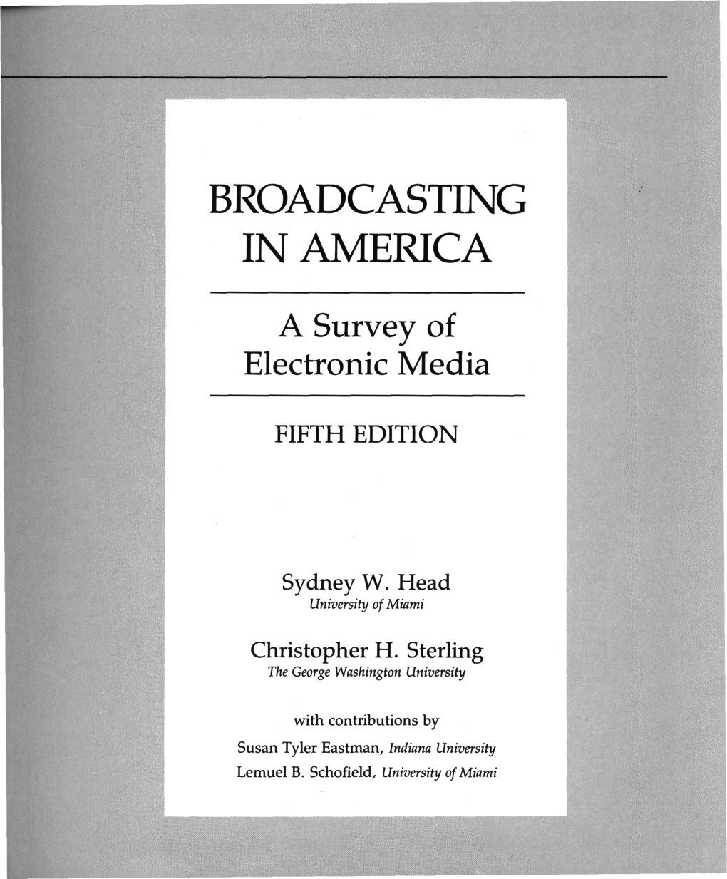 Broadcasting in America