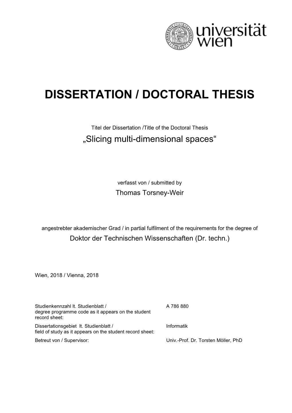 Dissertation / Doctoral Thesis