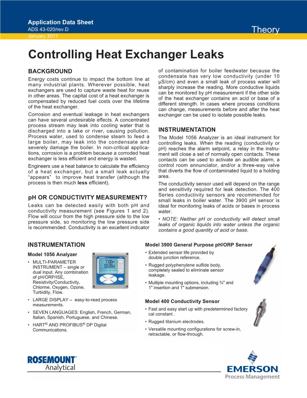 Controlling Heat Exchanger Leaks