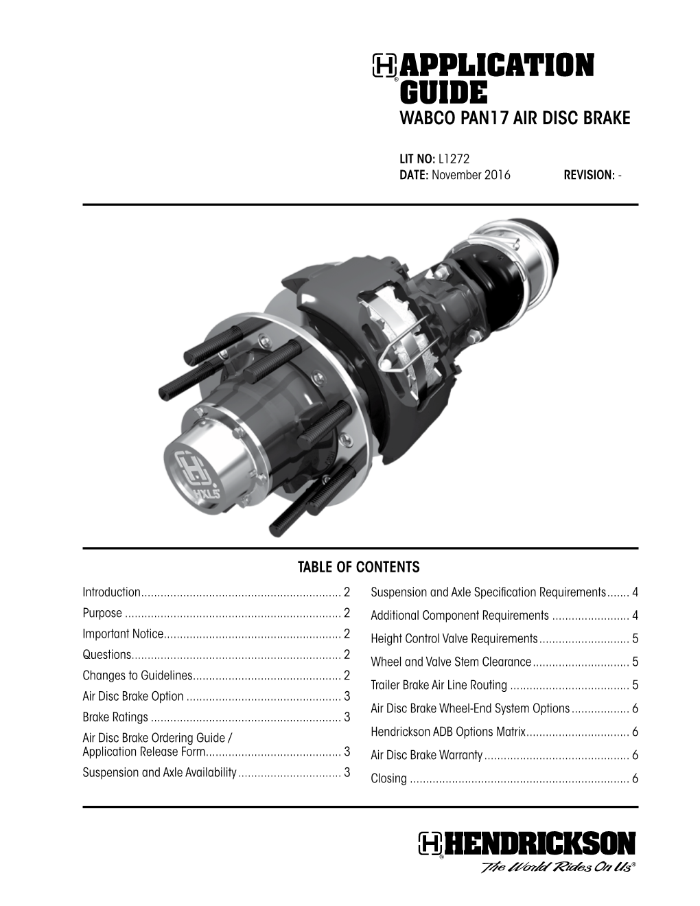 Application Guide Wabco Pan17 Air Disc Brake