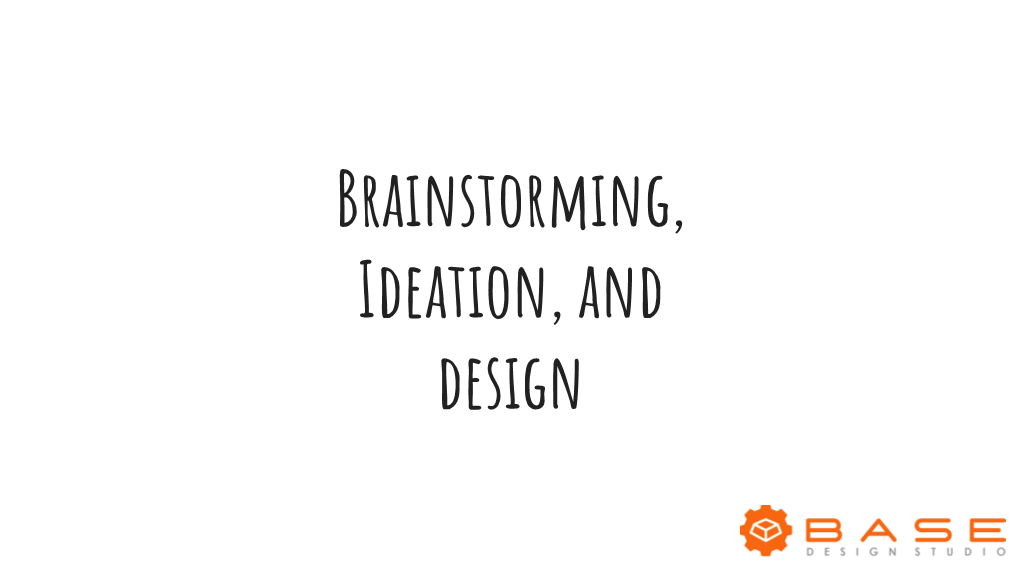 Brainstorming, Ideation, and Design Elijah Wiegmann