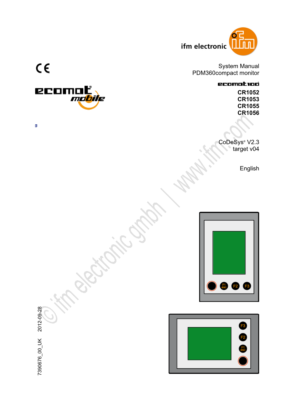 System Manual Pdm360compact Monitor CR1052 CR1053 CR1055