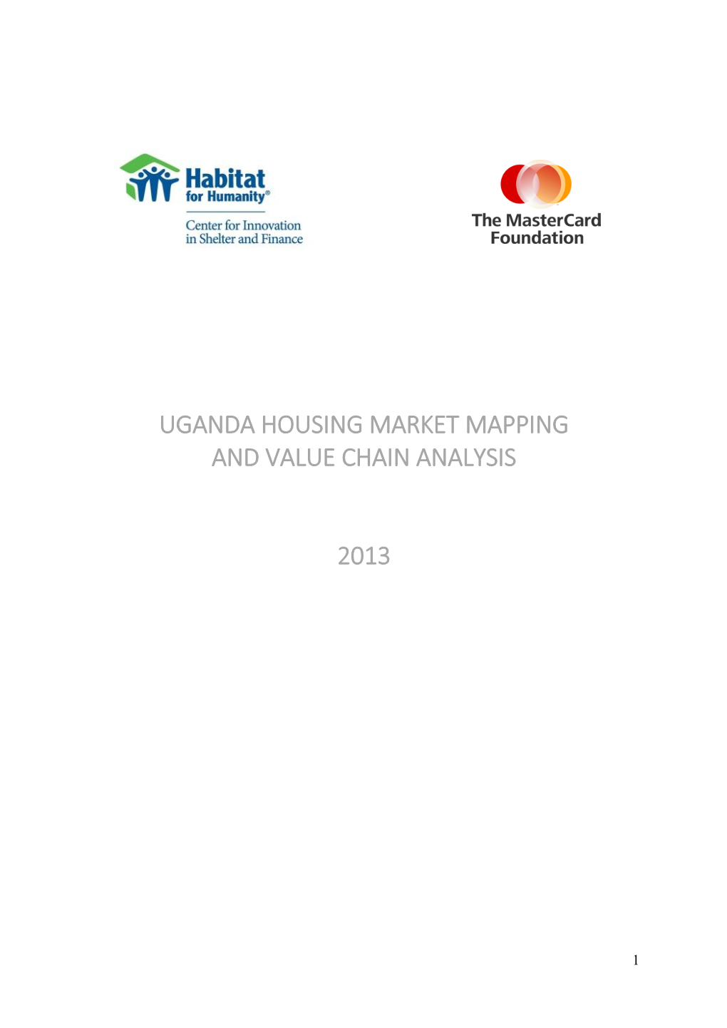 Uganda Housing Market Mapping and Value Chain Analysis