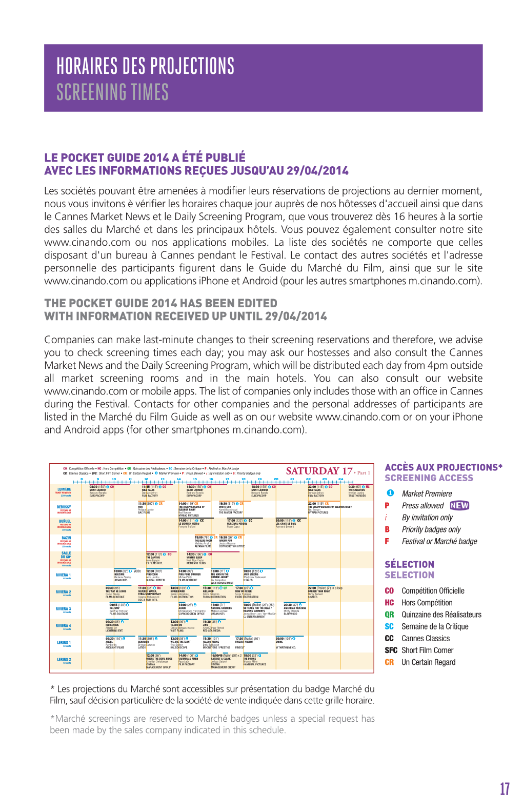 Pocket Guide Marché Du Film 2014