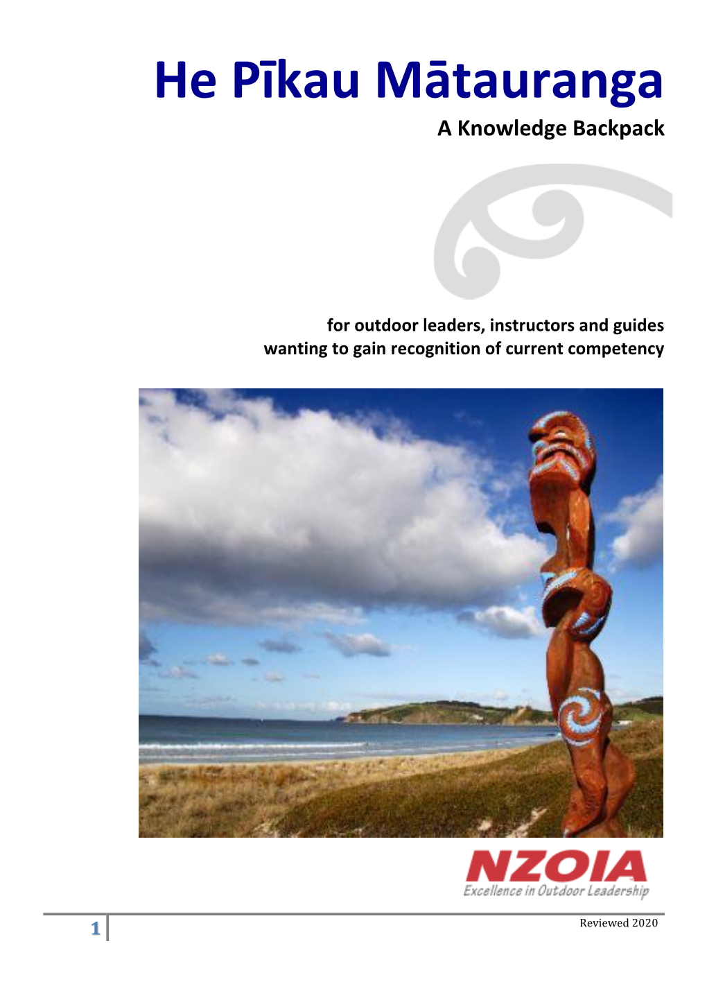 He Pīkau Mātauranga Workbook