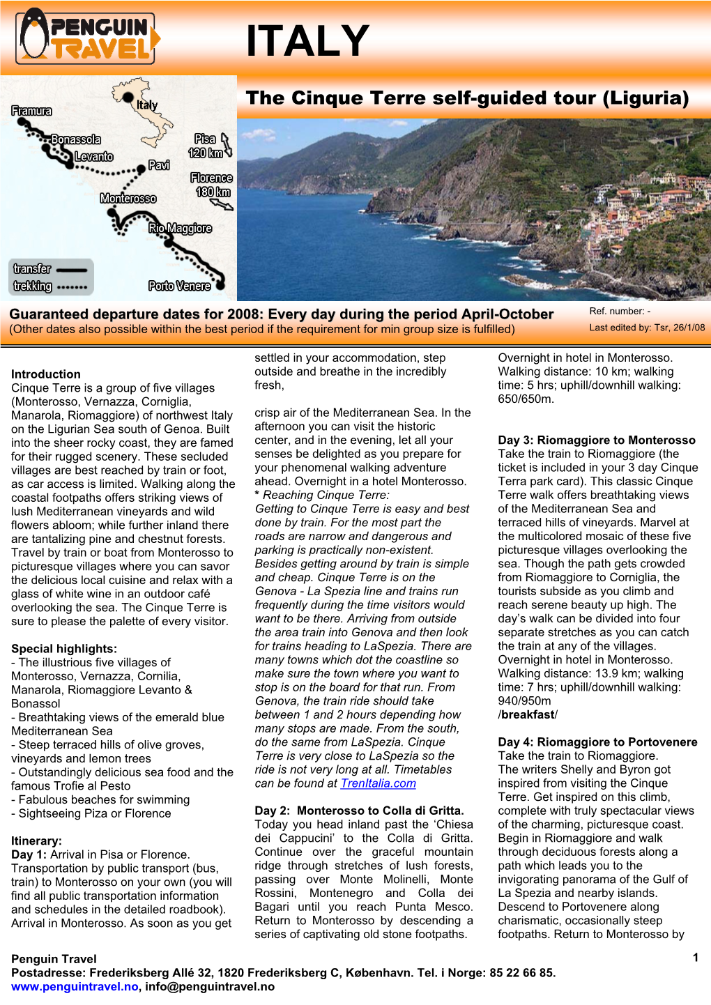 The Cinque Terre Self-Guided Tour (Liguria)