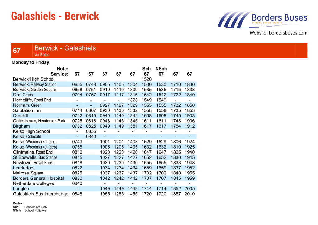 Galashiels - Berwick